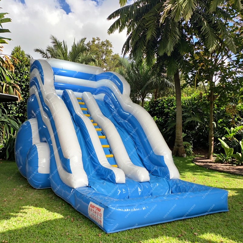 Kids Outdoor Inflatable Water Slide - Maßgefertigte Günstige Kinder-Outdoor-Doppelrutsche Wasserpark-Spiele Kommerzielle Aufblasbare