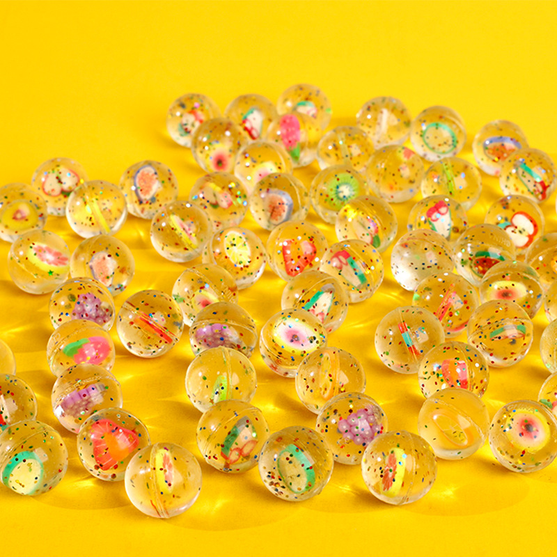 Outdoor Kids In An Indoor World - 10 Stück Früchte Thema Glitter transparent
