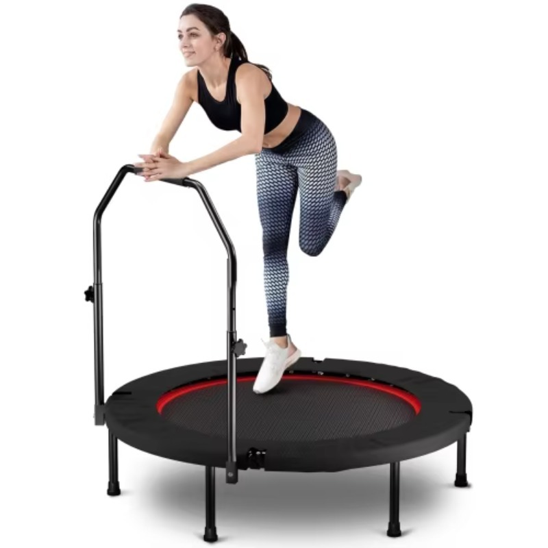 Mini Trampoline Spring - Faltbares Trampolin mit Griff, Standard-Feder-Schwarz, Mini-Rebounder-Trampolin