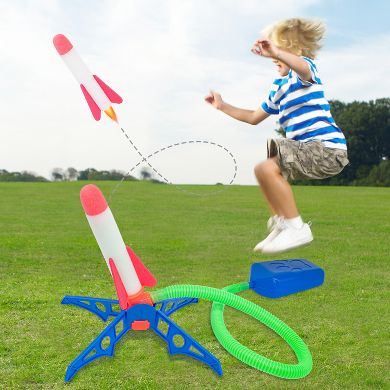 Kids Outdoor Jumping Toys - Kinder Fuß pedal Luftpumpe Raketenwerfer Spielzeug