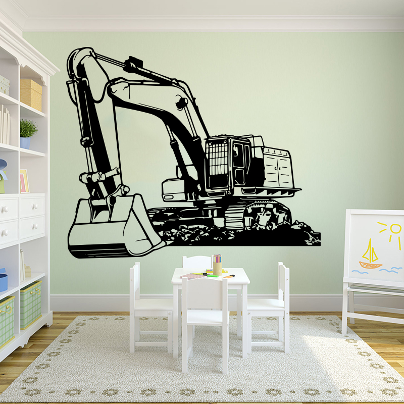 Kids Outdoor Excavator - Große schwere Equipmen Bagger Bagger Wandaufkleber