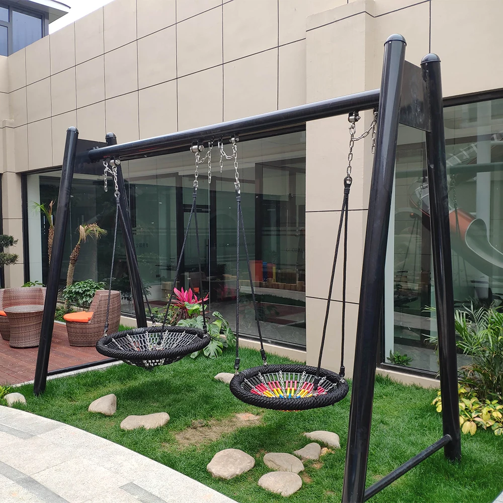 Kids Outdoor Nest Swing - Hochwertige Runde Kinder-Doppel-Vogelnest-Schaukel für Gewerbliche Nutzung