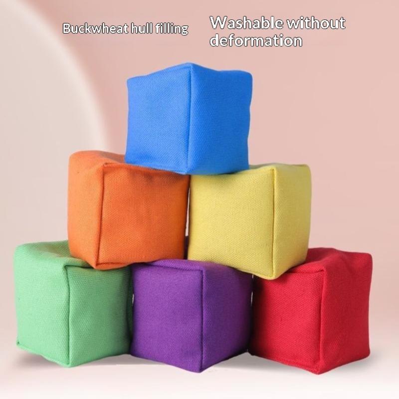 Kids Outdoor Bean Bag - Mini-Bohnensäcke, bunt, tragbar, Stoff-Sandsack-Wurfspielzeug für Kinder,