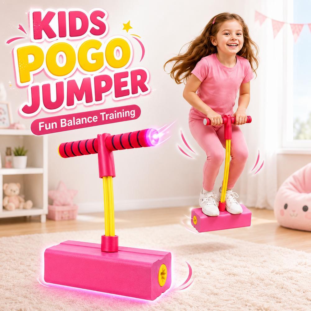 Kids Outdoor Jumping Toys - Frosch-Sprung-Schaumstoff-Pogo-Stick Kinder-Beintrainer Sensorisches Balancebrett Elastisches Hüpfspielzeug