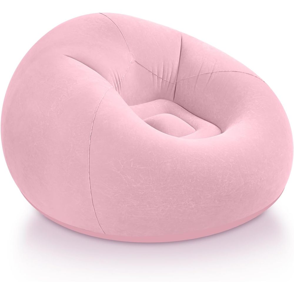 Kids Outdoor Bean Bag - Aufblasbare Sitzsäcke, Rosa | Tragbares Lazy-Sofa