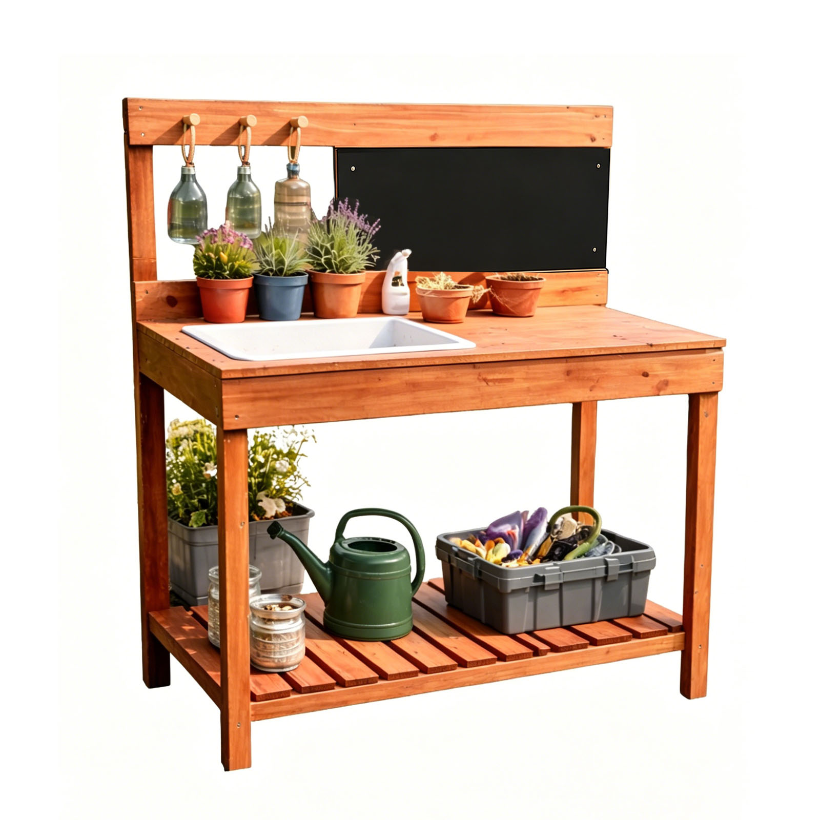 Kids Outdoor Tools - Holz-Pflanztische für Kinder, Garten-Arbeitstische für drinnen