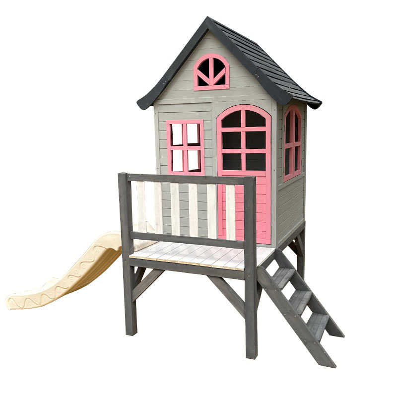 Kids Outdoor Doll House - Kinder-Holzhaus, Baum, im Freien klein, Holzschloss,