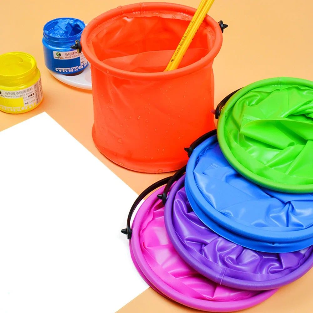 Kids Outdoor Tools - Zusammenklappbarer Strand-Sandeimer, tragbarer, faltbarer Handeimer, Strand-,