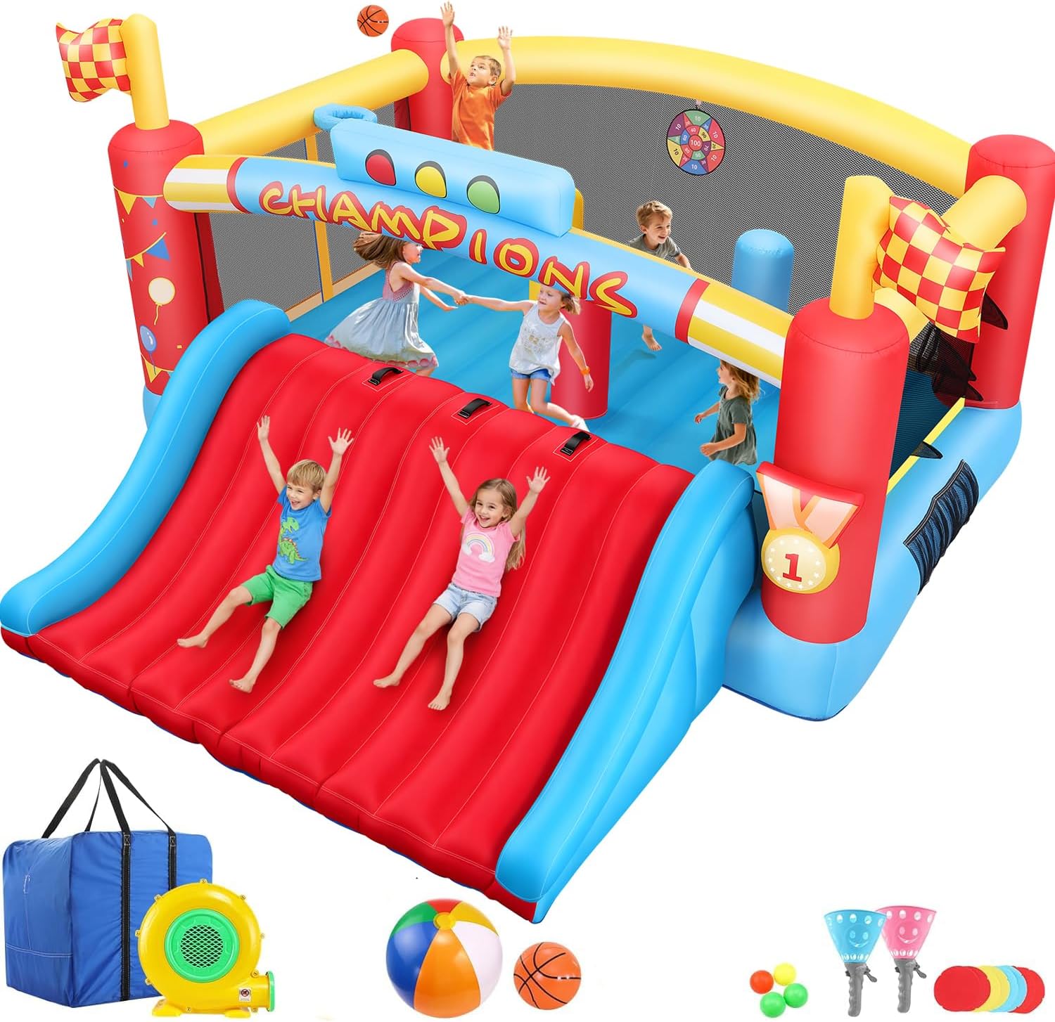 Outdoor Games For Kids - Großes Aufblasbares Hüpfhaus für Größere Kinder,