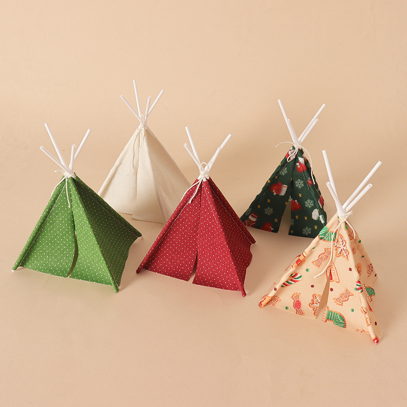 Kids Outdoor Doll House - Puppenhaus Mini-Weihnachts-Campingzelt, Tipi-Zelt für Kinder Rollenspiel,