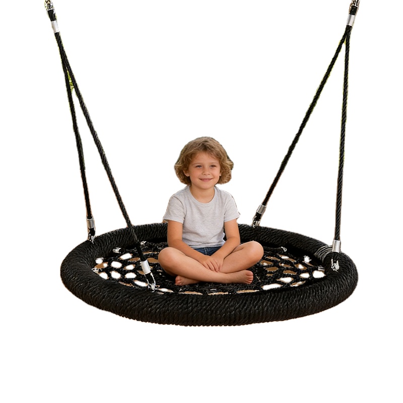 Kids Outdoor Nest Swing - ROPECUBE Stahlseil-Vogelnest-Schaukel Reißfeste Schnelltrocknende Polyester-Auflage Kinder