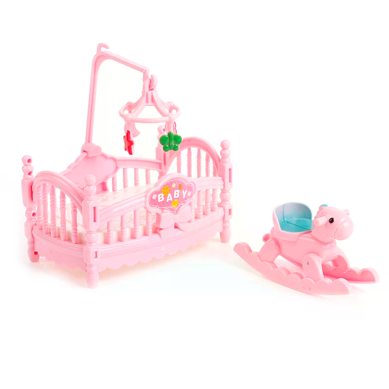 Kids Outdoor Doll House - Miniatur-Kinderbett, Holzpferd-Set, Strandtisch für draußen mit