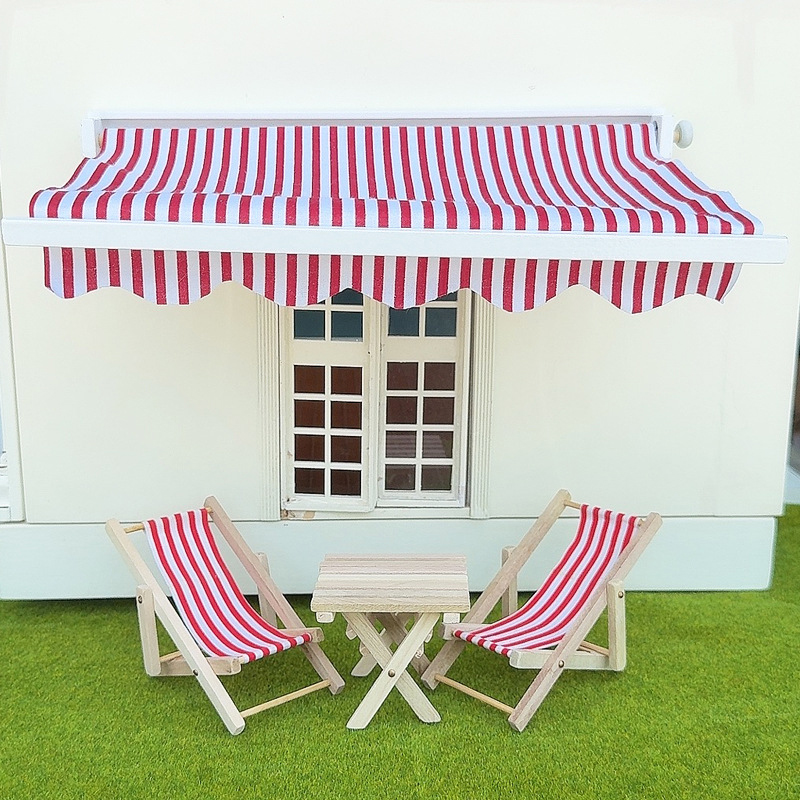 Kids Outdoor Doll House - 1/12 Puppenhaus Simulation Markise Modell Puppenhaus