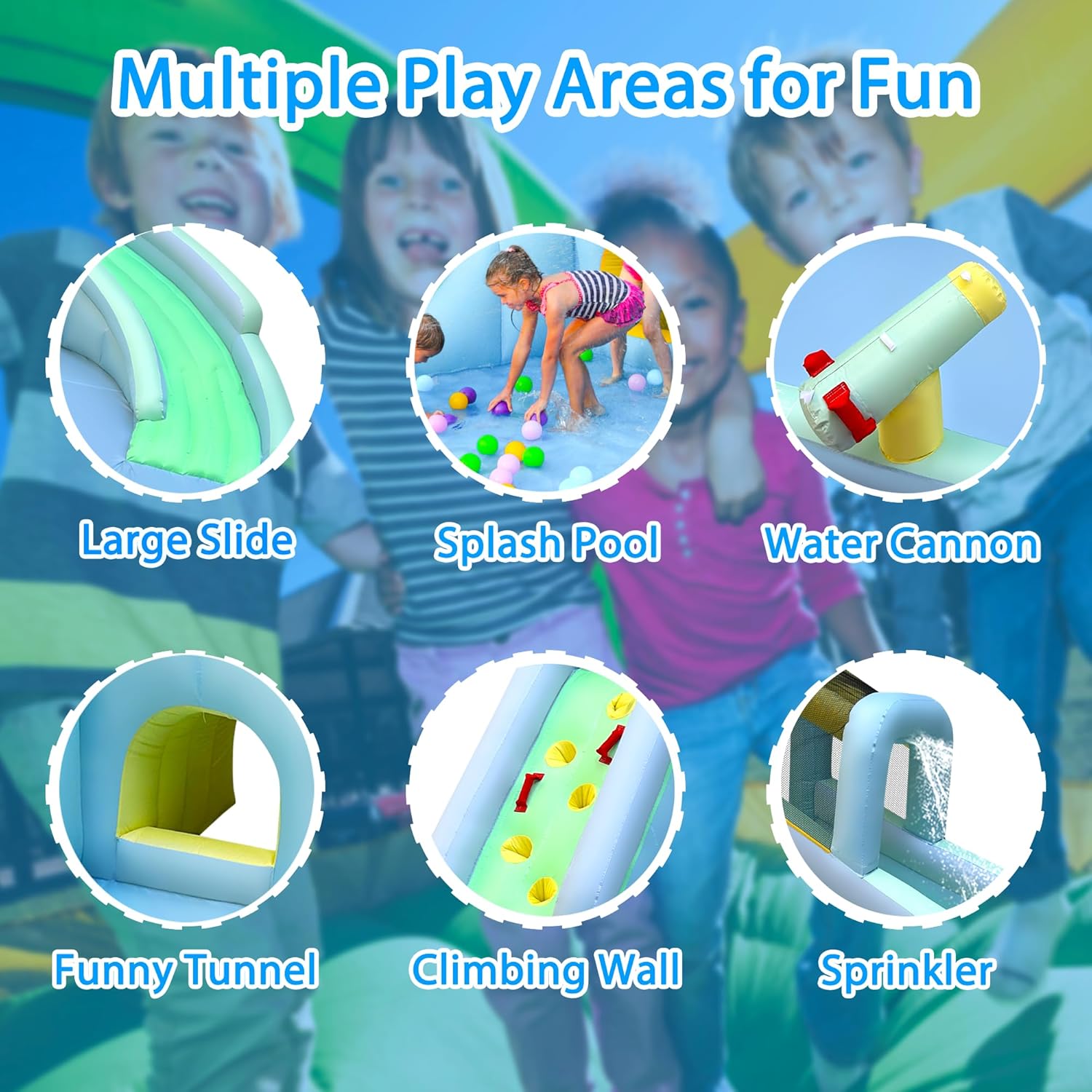 6-in-1 Aufblasbares Kinder-Hüp – Kids Outdoor Inflatable Water Slide Bewertung und Preis