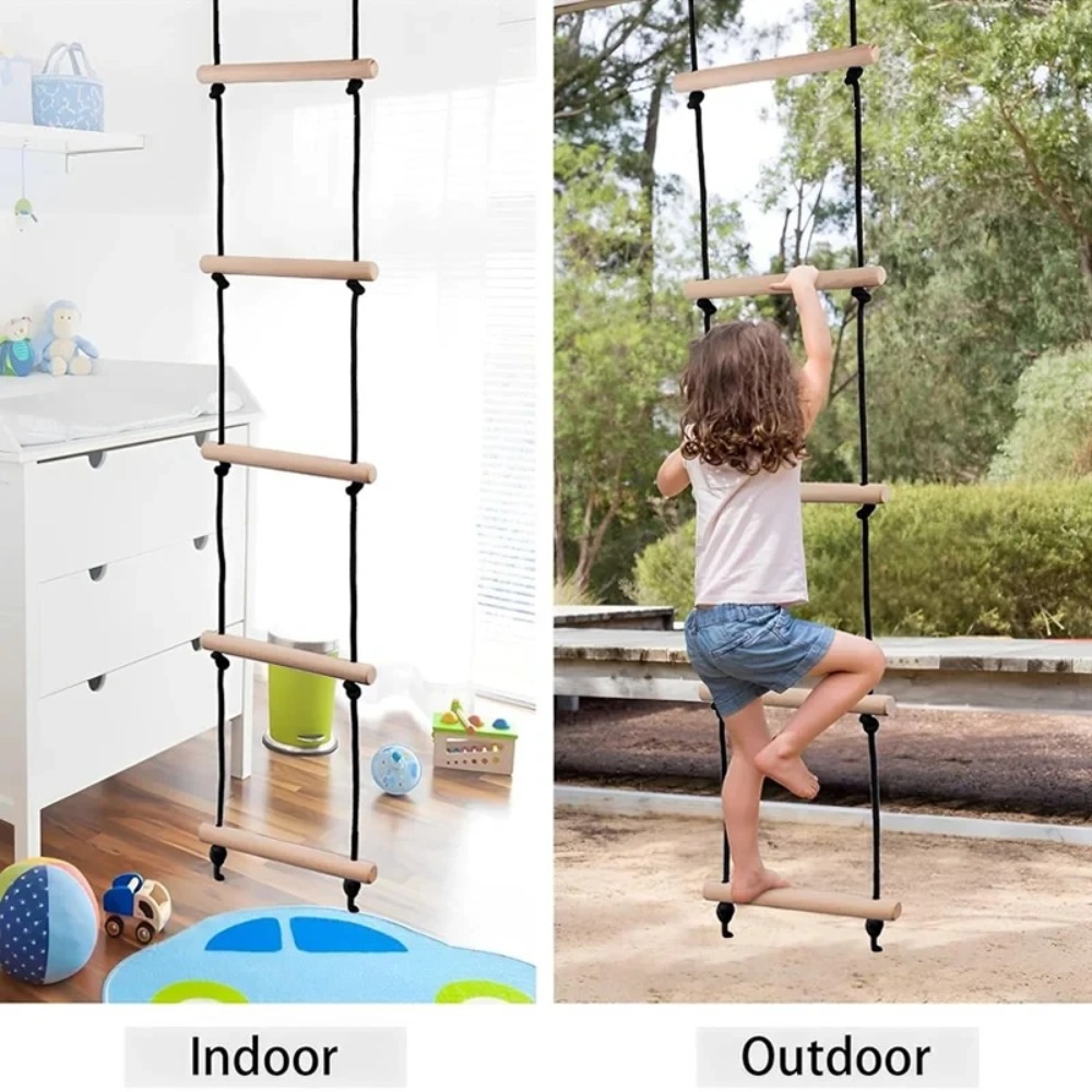 Kletterseil-Leiter für Kinder, – Kids Outdoor Wooden Playset Bewertung und Preis