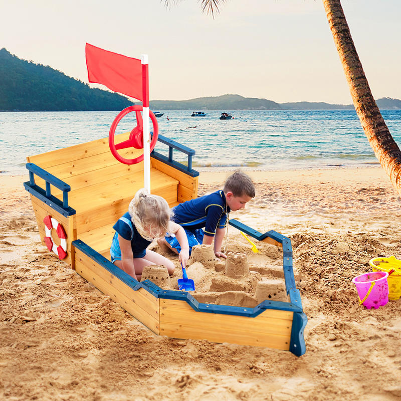 Kinder Piratenboot Holz-Sandka – Kids Outdoor Wooden Playset Bewertung und Preis