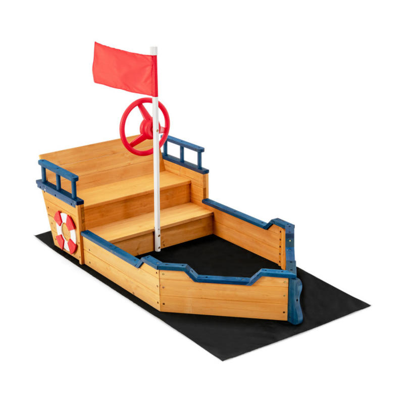 Kinder Piratenboot Holz-Sandka – Kids Outdoor Wooden Playset Bewertung und Preis