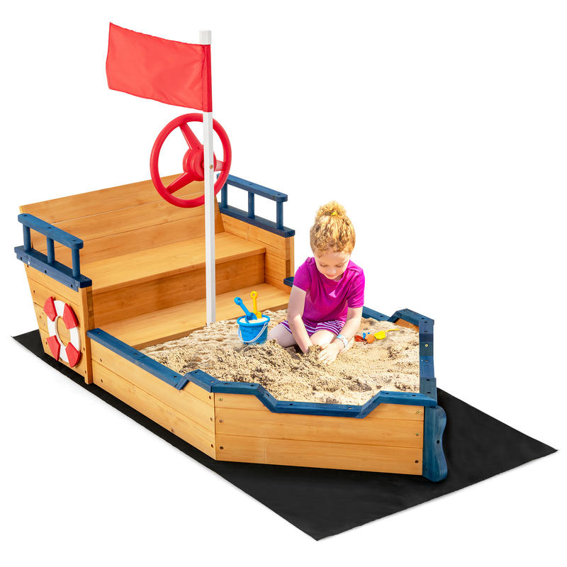 Kinder Piratenboot Holz-Sandka – Kids Outdoor Wooden Playset Bewertung und Preis