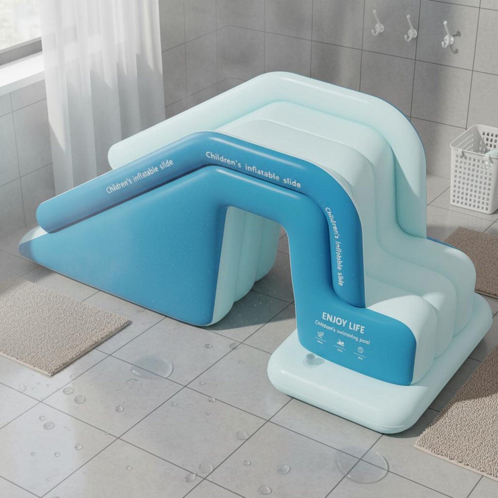 Aufblasbare Poolrutsche Faltba – Kids Outdoor Inflatable Water Slide Bewertung und Preis