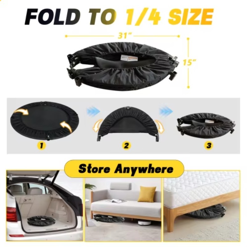 Faltbares Trampolin mit Griff, – Mini Trampoline Spring Bewertung und Preis