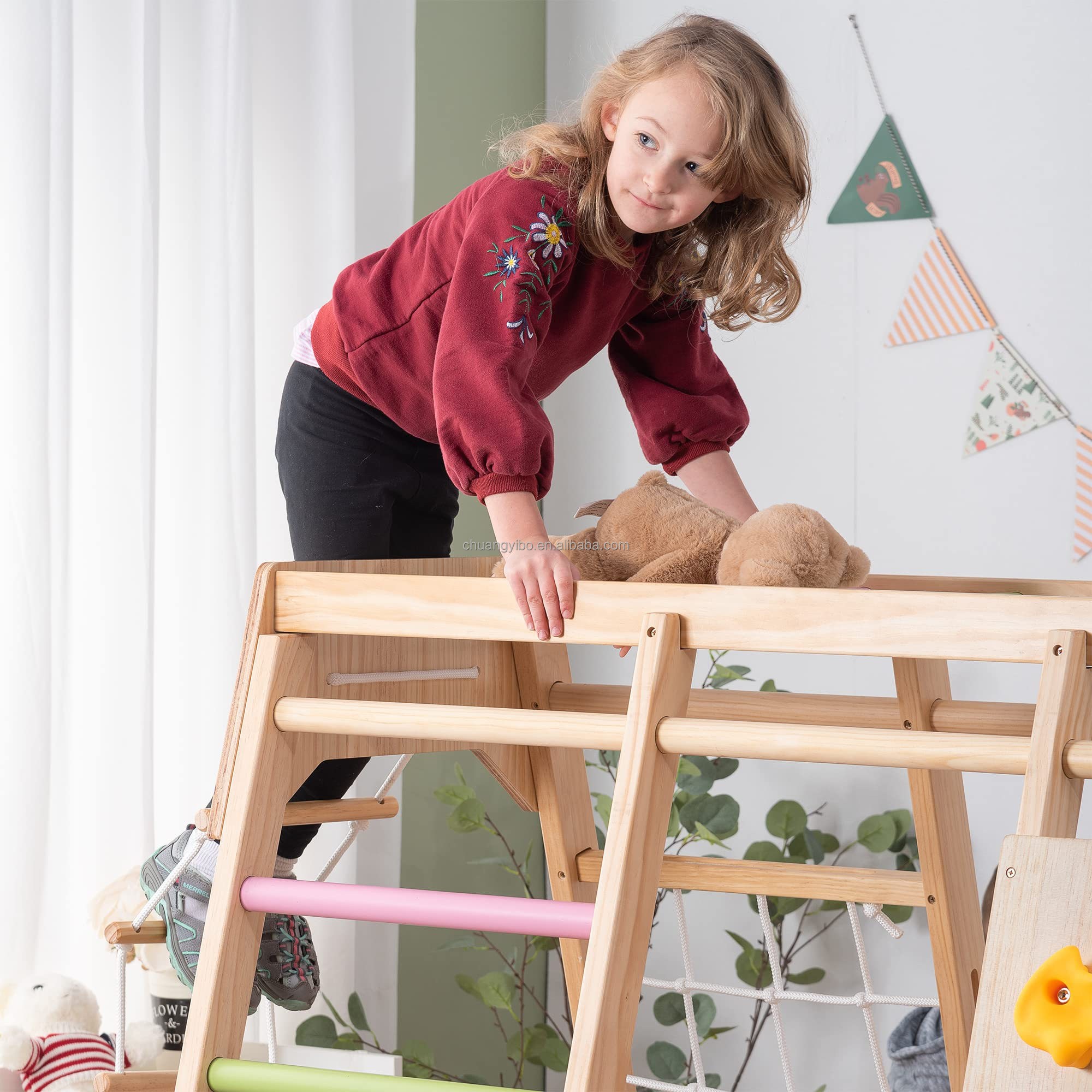 Kletterwände für Vergnügungspa – Kids Outdoor Climbing Equipment Bewertung und Preis