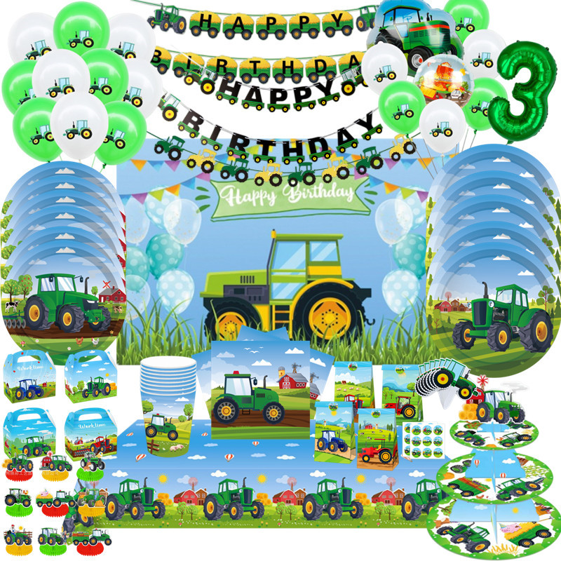 Grünes Bauernhof-Traktor-Thema – Kids Outdoor Excavator Bewertung und Preis