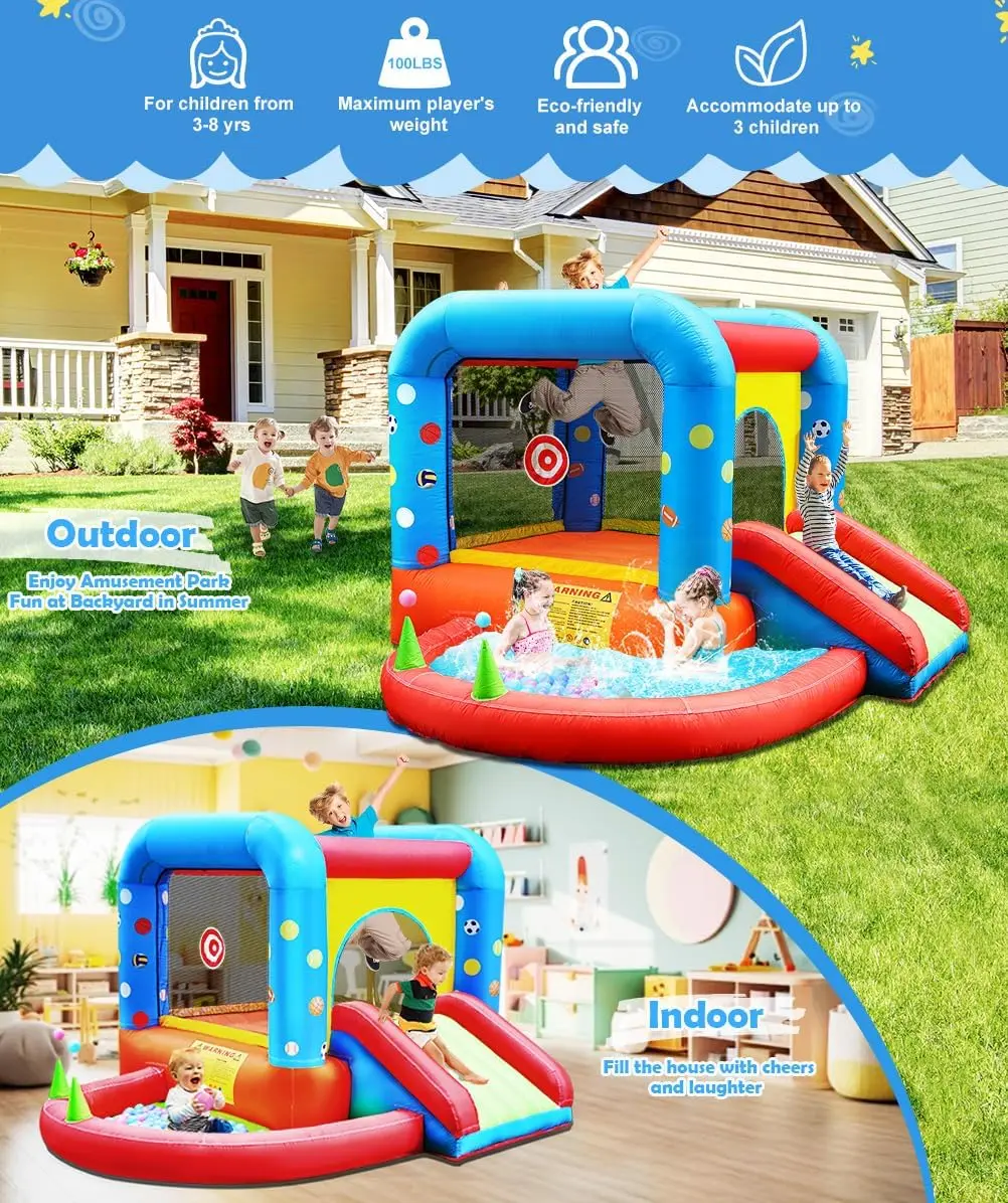 Step4Fun Aufblasbares Hüpfhaus – Kids Outdoor Inflatable Water Slide Bewertung und Preis