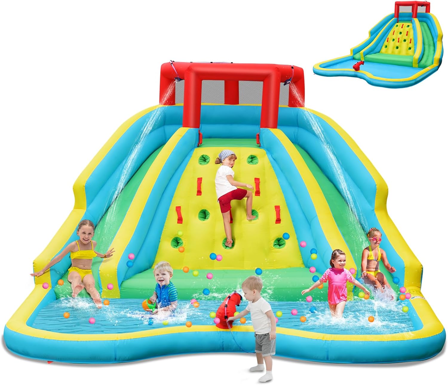 Riesige aufblasbare Wasserruts – Kids Outdoor Inflatable Water Slide Bewertung und Preis