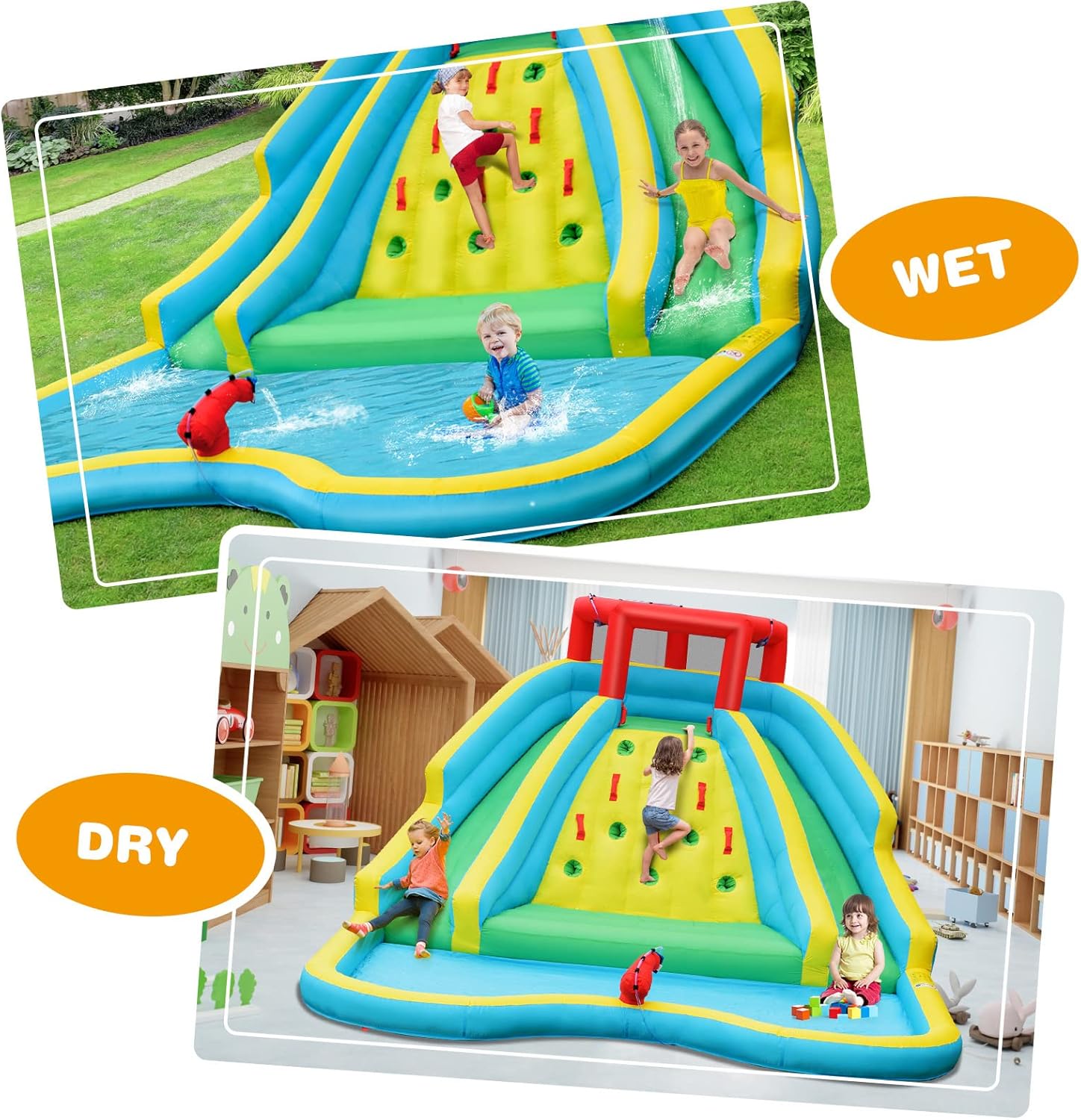 Riesige aufblasbare Wasserruts – Kids Outdoor Inflatable Water Slide Bewertung und Preis