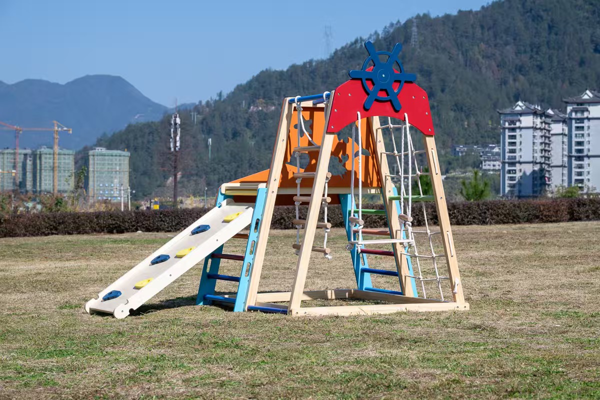 Großes Massivholz-Klettergerüs – Kids Outdoor Wooden Playset Bewertung und Preis