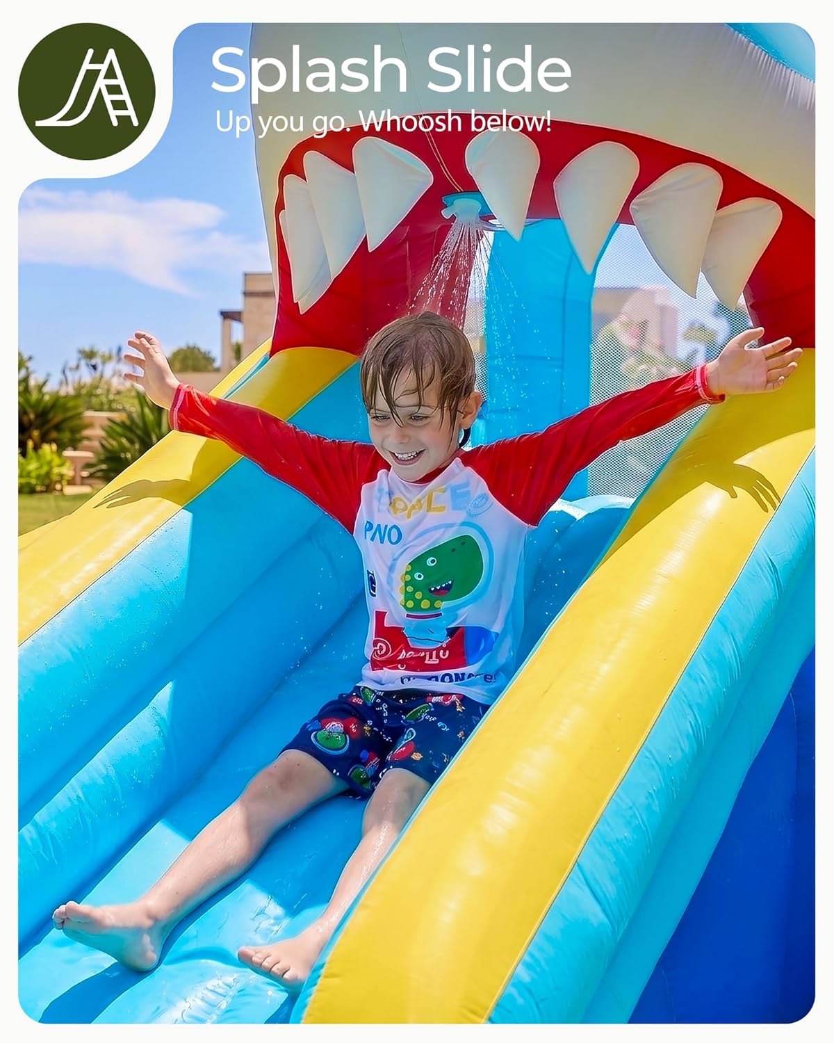 Aufblasbare Wasserrutsche mit  – Kids Outdoor Inflatable Water Slide Bewertung und Preis