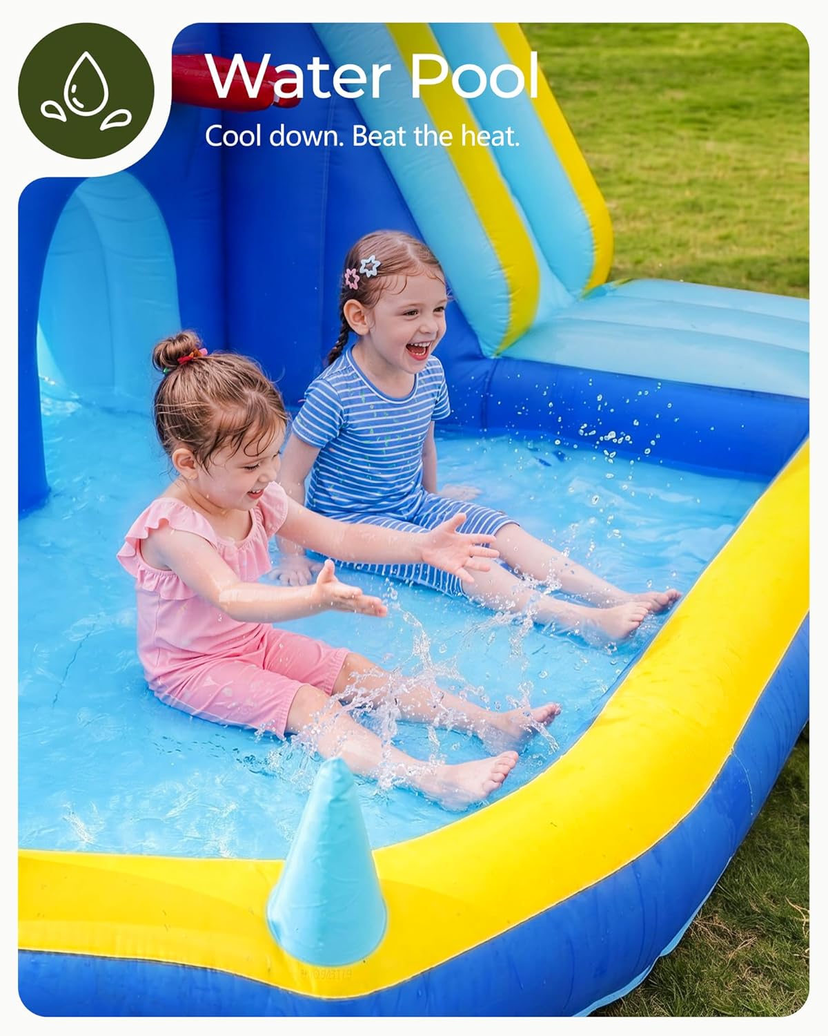 Aufblasbare Wasserrutsche mit  – Kids Outdoor Inflatable Water Slide Bewertung und Preis