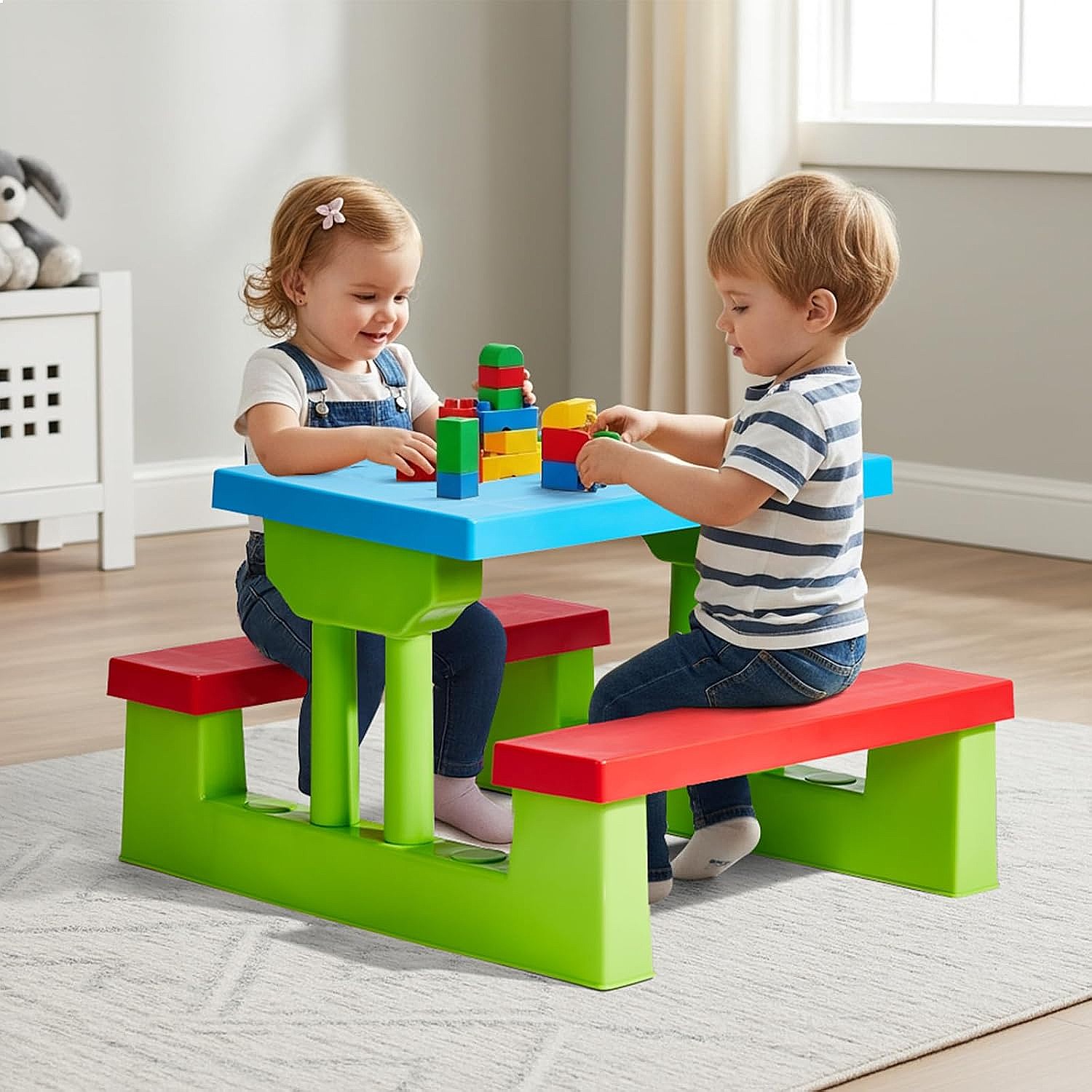 JOYMOR Kinder-Picknicktisch mi – Kids Outdoor Bench With Umbrella Bewertung und Preis