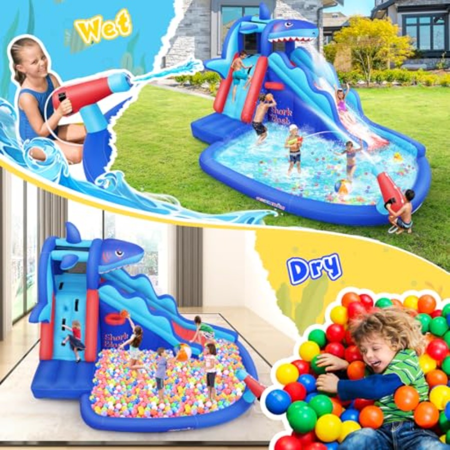 Aufblasbare Wasserrutsche mit  – Kids Outdoor Inflatable Water Slide Bewertung und Preis