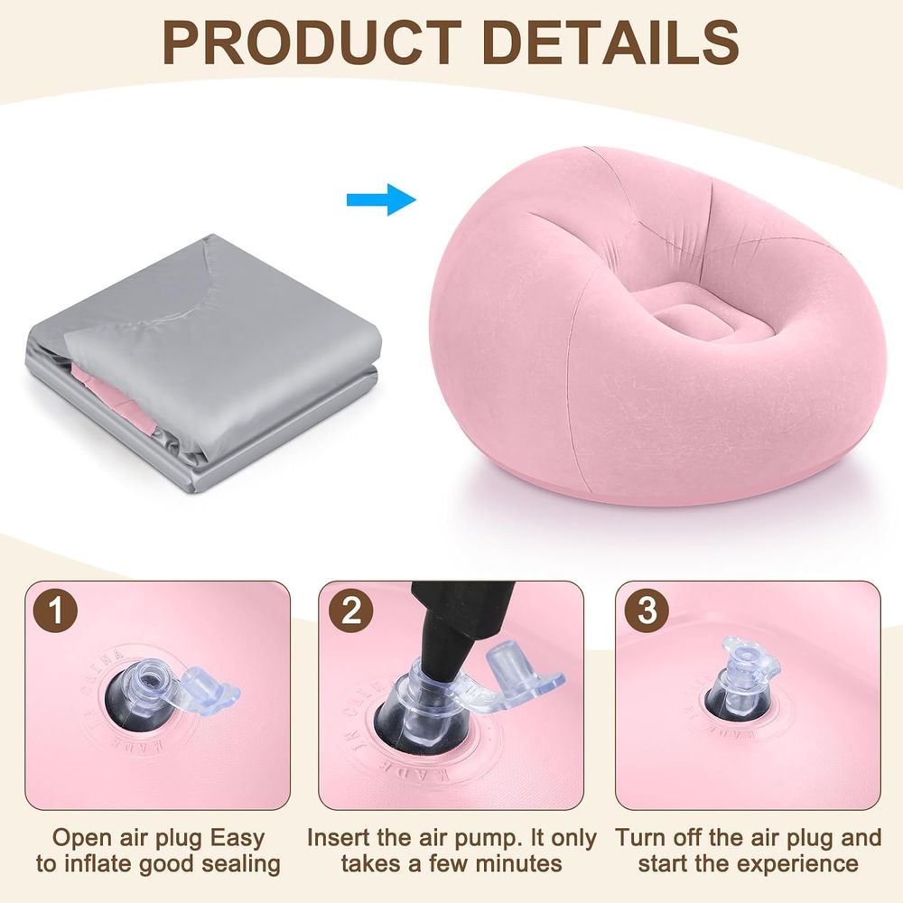 Aufblasbare Sitzsäcke, Rosa |  – Kids Outdoor Bean Bag Bewertung und Preis