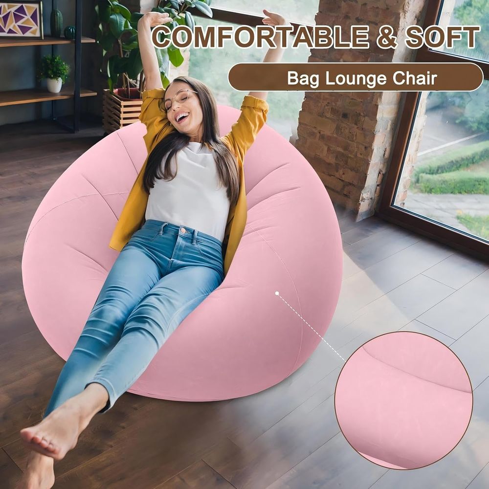 Aufblasbare Sitzsäcke, Rosa |  – Kids Outdoor Bean Bag Bewertung und Preis
