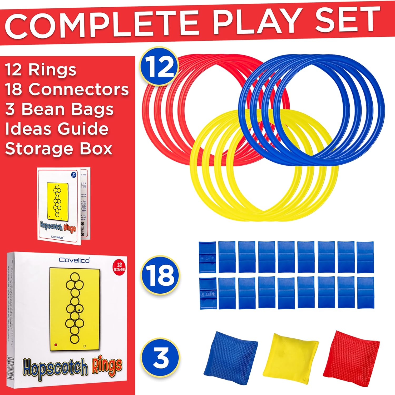 Hopscotch-Ringe, 12 x 11-Zoll- – Kids Outdoor Bean Bag Bewertung und Preis