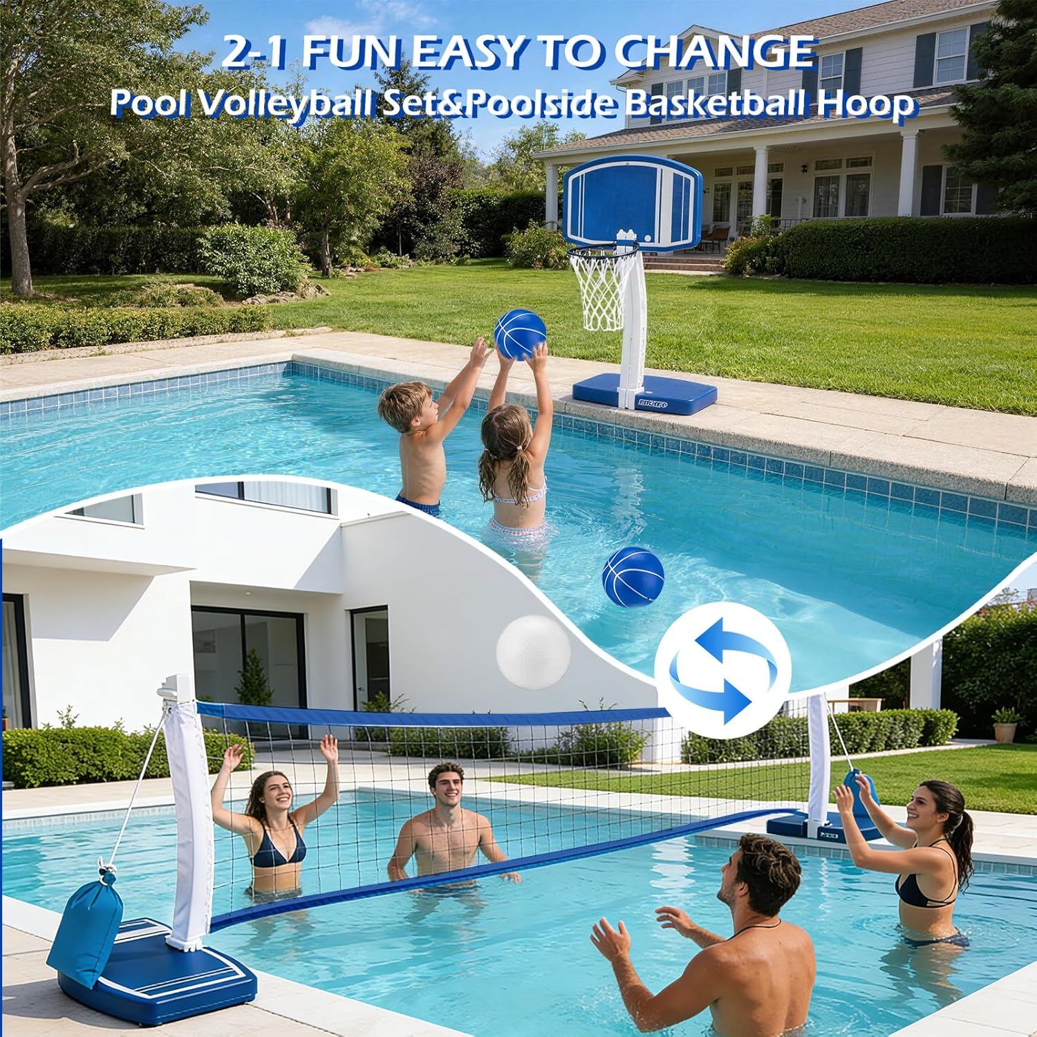 Oberirdischer Pool-Basketballk – Outdoor Games For Kids Bewertung und Preis