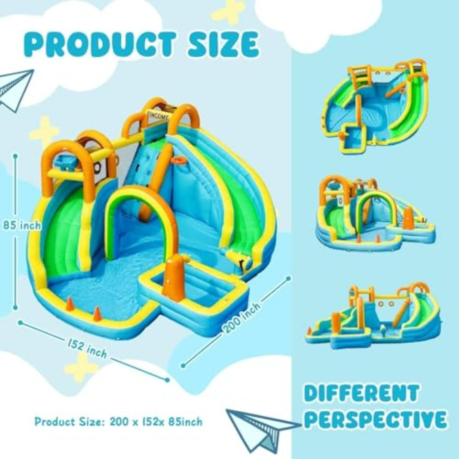 Aufblasbare Wasserrutsche für  – Kids Outdoor Inflatable Water Slide Bewertung und Preis