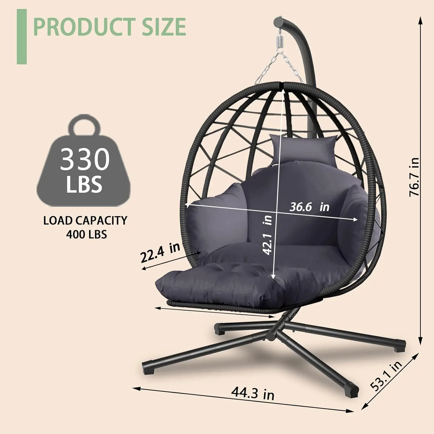 Hängesessel mit Ständer und Be – Kids Outdoor Egg Chair Bewertung und Preis