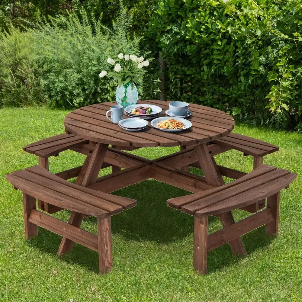 Holz-Picknicktisch-Set mit Hol – Kids Outdoor Bench With Umbrella Bewertung und Preis