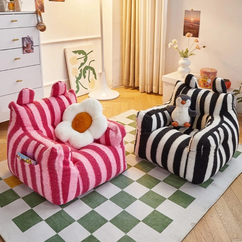 Leichter gestreifter Sitz, wei – Kids Outdoor Bean Bag Bewertung und Preis