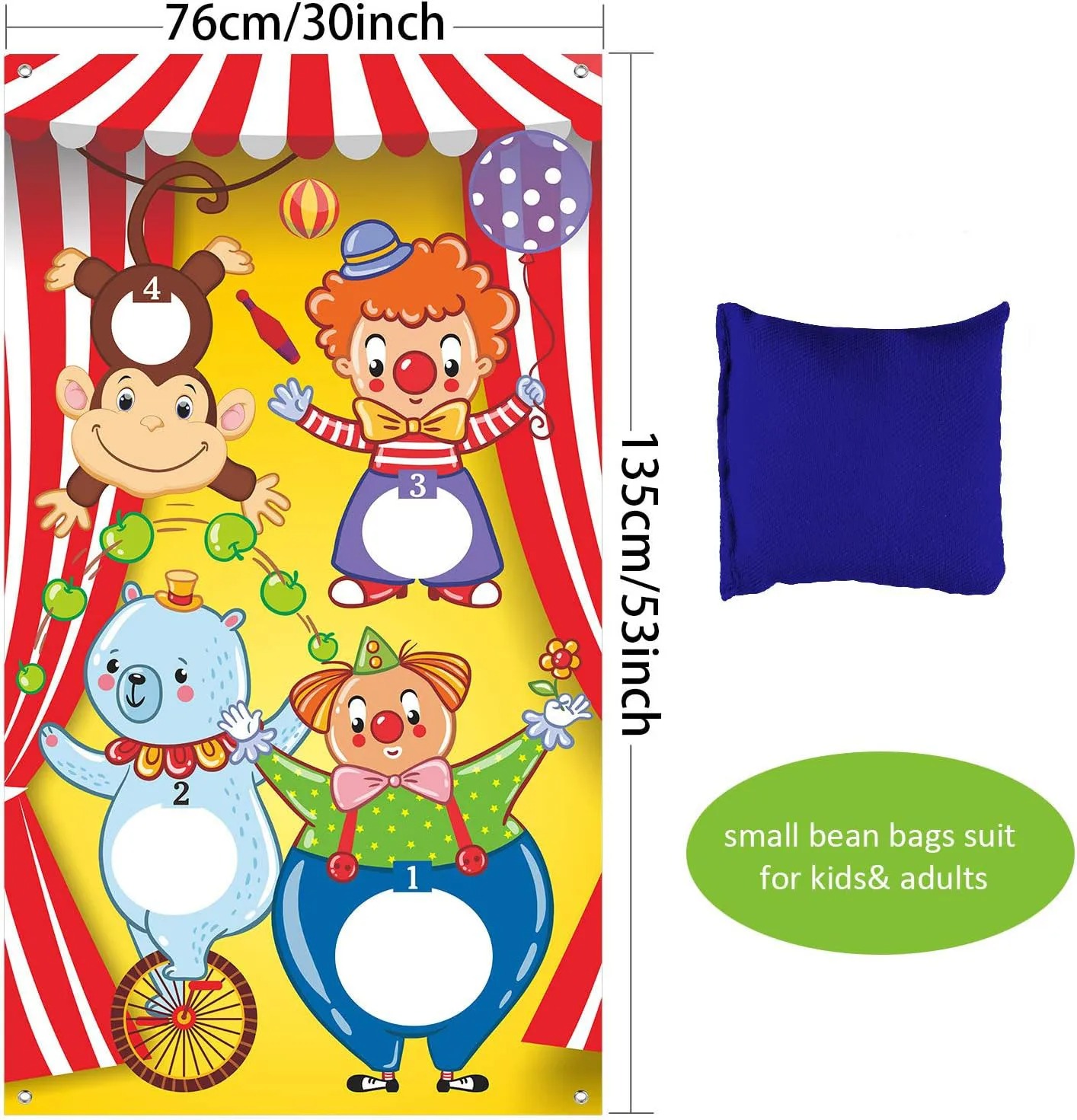 Zirkus-Clown-Affen-Bären-Wurfs – Kids Outdoor Bean Bag Bewertung und Preis