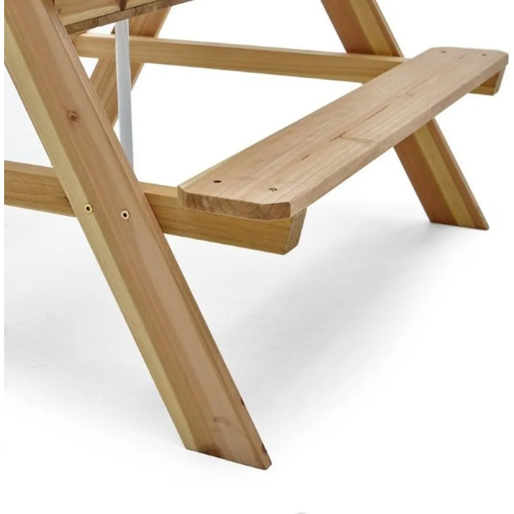 Holz-Picknicktisch für Kinder  – Kids Outdoor Bench With Umbrella Bewertung und Preis