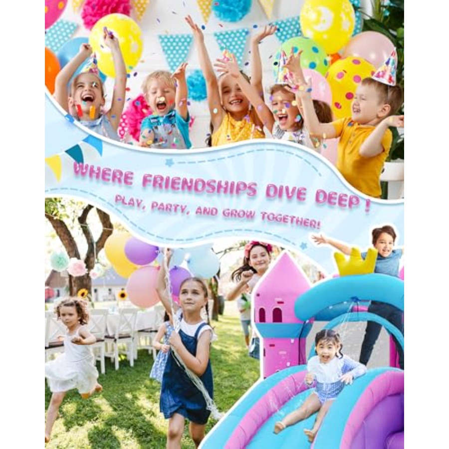 Aufblasbare Wasserrutsche mit  – Kids Outdoor Inflatable Water Slide Bewertung und Preis