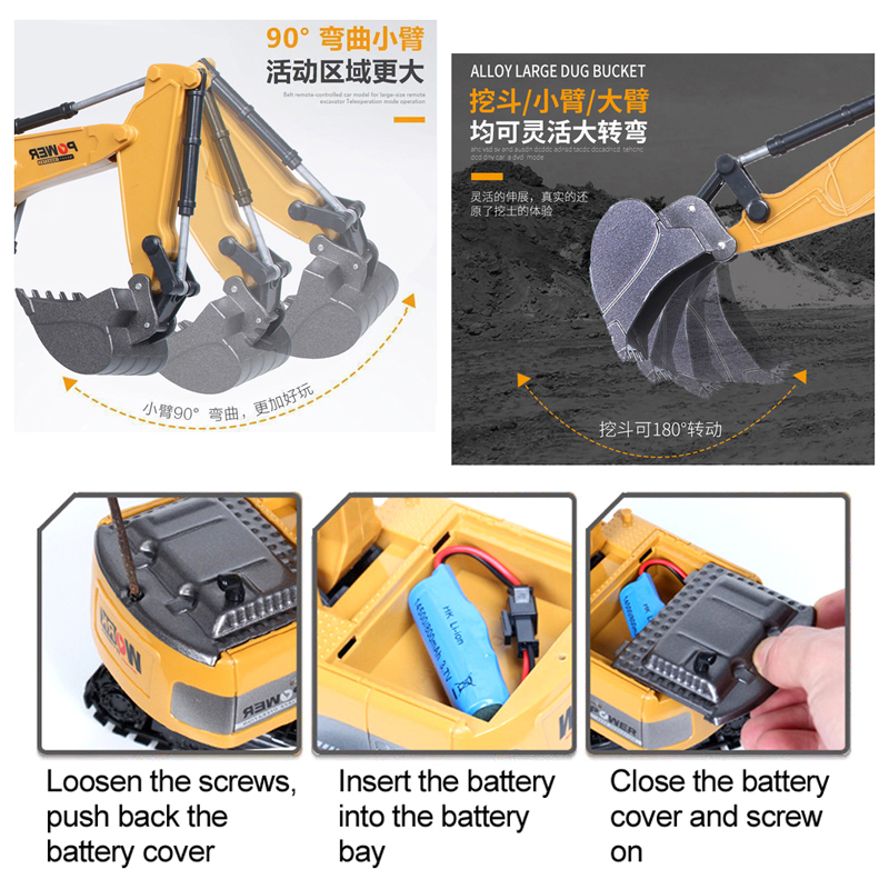RC Bagger 2,4 GHz 6 Kanal 1:24 – Kids Outdoor Excavator Bewertung und Preis